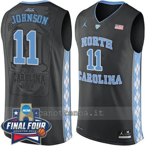 canotta ncaa north carolina tar heels brice johnson #11 nero