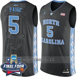 canotta ncaa north carolina tar heels marcus paige #5 nero