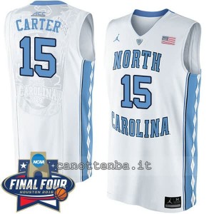 canotta ncaa north carolina tar heels vince carter #15 bianca