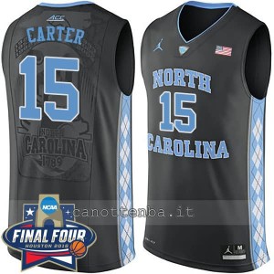 canotta ncaa north carolina tar heels vince carter #15 nero