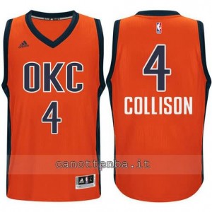 canotta nick collison #4 oklahoma city thunder 2015-2016 arancia