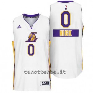 canotta nick young #0 los angeles lakers natale 2014 bianca