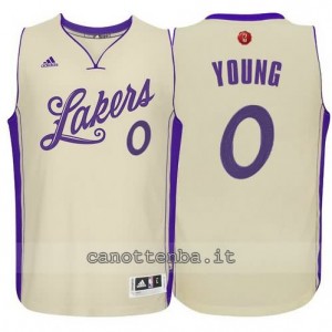 canotta nick young #0 los angeles lakers natale 2015 giallo