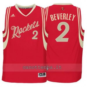 canotta patrick beverley #2 houston rockets natale 2015 rosso