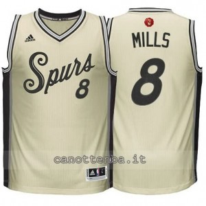 canotta patty mills #8 san antonio spurs natale 2015 giallo