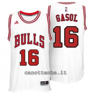 canotta pau gasol #16 chicago bulls 2014-2015 bianca