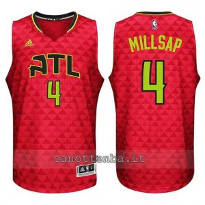 canotta paul millsap #4 atlanta hawks 2015-2016 rosso