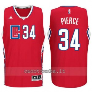 canotta paul pierce #34 los angeles clippers 2015-2016 rosso