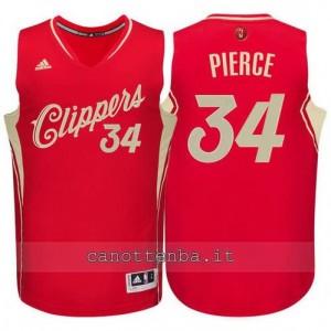 canotta paul pierce #34 los angeles clippers natale 2015 rosso