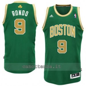 canotta rajon rondo #9 boston celtics 2014-2015 d'oro