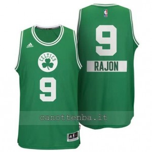 canotta rajon rondo #9 boston celtics natale 2014 verde