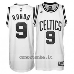 canotta rajon rondo #9 boston celtics revolution 30 bianca