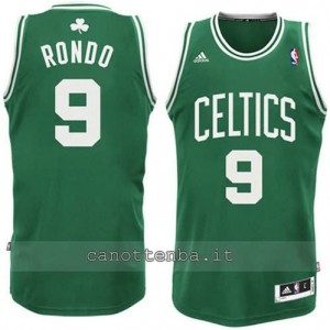 canotta rajon rondo #9 boston celtics revolution 30 verde