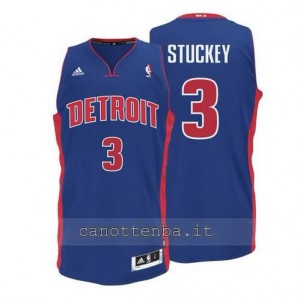 canotta rodney stuckey #3 detroit pistons retro blu