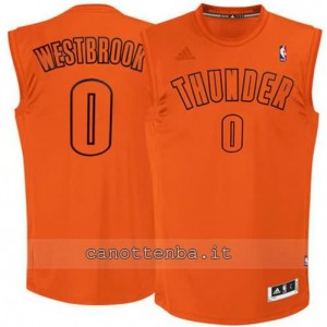 canotta russell westbrook #0 oklahoma city thunder arancia