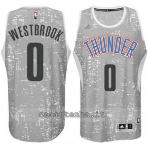 canotta russell westbrook #0 oklahoma city thunder lights grigio