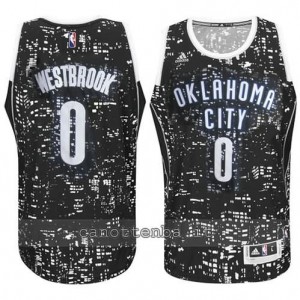 canotta russell westbrook #0 oklahoma city thunder lights nero