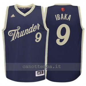 canotta serge ibaka #9 oklahoma city thunder natale 2015 blu