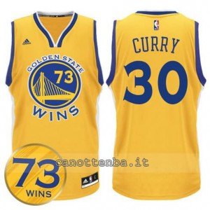 canotta stephen curry #30 golden state warriors 73 wins 2016 giallo