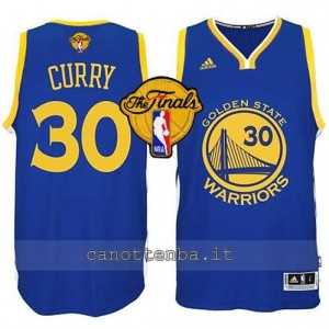 canotta stephen curry #30 golden state warriors finale 2015 blu