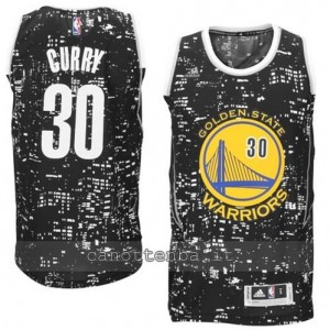 canotta stephen curry #30 golden state warriors lights nero