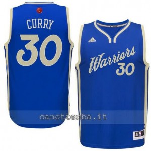 canotta stephen curry #30 golden state warriors natale 2015 blu