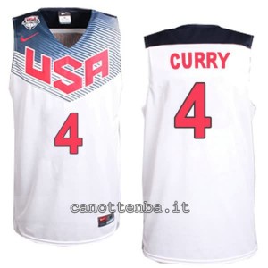 canotta stephen curry #4 nba usa 2014 bianca