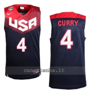 canotta stephen curry #4 nba usa 2014 nero