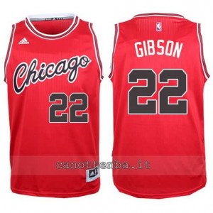 canotta taj gibson #22 chicago bulls 2015-2016 rosso