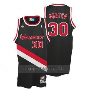 canotta terry porter #30 portland trail blazers retro nero