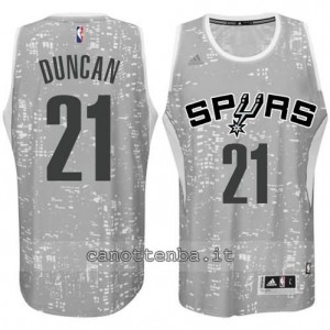 canotta tim duncan #21 san antonio spurs lights grigio