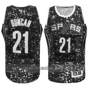 canotta tim duncan #21 san antonio spurs lights nero