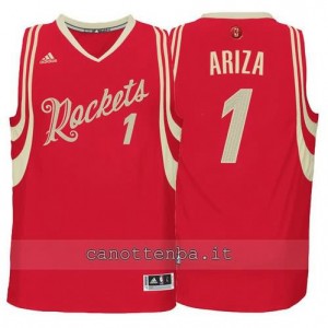 canotta trevor ariza #1 houston rockets natale 2015 rosso