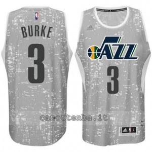 canotta trey burke #3 utah jazz lights grigio