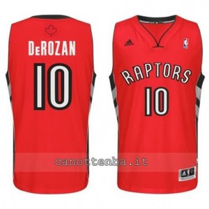 Canotta DeMar DeRozan #10 toronto raptors revolution 30 rosso