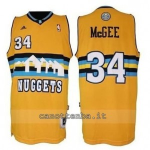 Canotta JaVale McGee #34 denver nuggets revolution 30 giallo