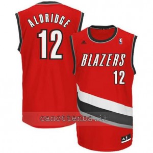 Canotta LaMarcus aldridge #12 portland trail blazers rev30 rosso