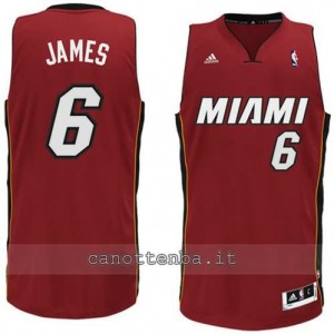 Canotta LeBron james #6 miami heat revolution 30 rosso