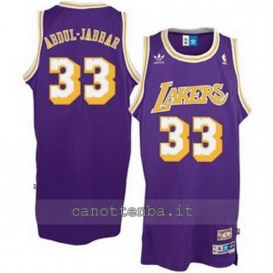 Canotta abdul-jabbar #33 los angeles lakers porpora