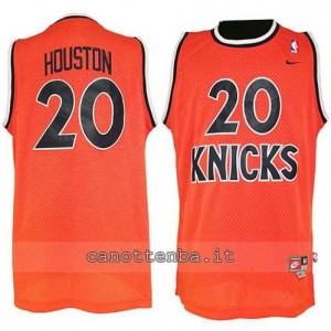 Canotta allan houston #20 new york knicks hwc throwback arancia