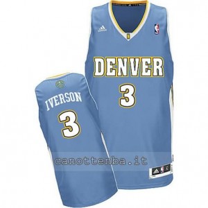 Canotta allen iverson #3 denver nuggets revolution 30 blu