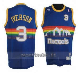 Canotta allen iverson #3 denver nuggets soul blu