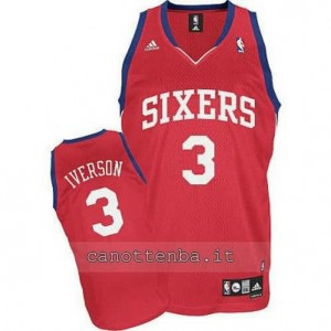 Canotta allen iverson #3 philadelphia 76ers revolution 30 rosso