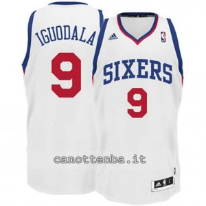 Canotta andre iguodala #9 philadelphia 76ers revolution 30 bianca