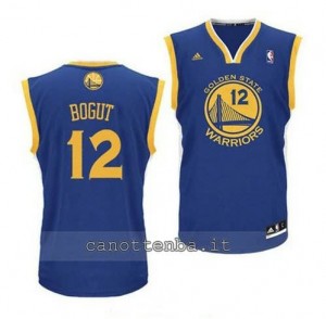 Canotta andrew bogut #12 golden state warriors revolution 30 blu