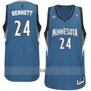 Canotta anthony bennett #24 minnesota timberwolves revolution 30 blu