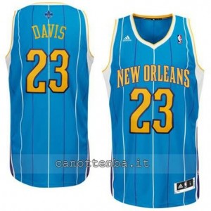 Canotta anthony davis #23 new orleans hornets revolution 30 blu