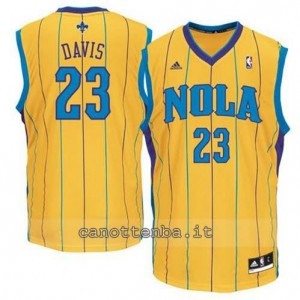 Canotta anthony davis #23 new orleans hornets revolution 30 giallo