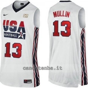 canotta nba chris mullin #13 nba usa 1992 bianca