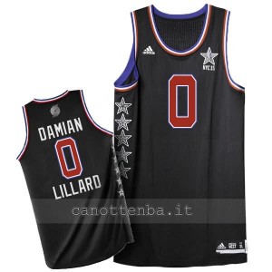 canotta nba damian lillard #0 nba all star 2015 nero